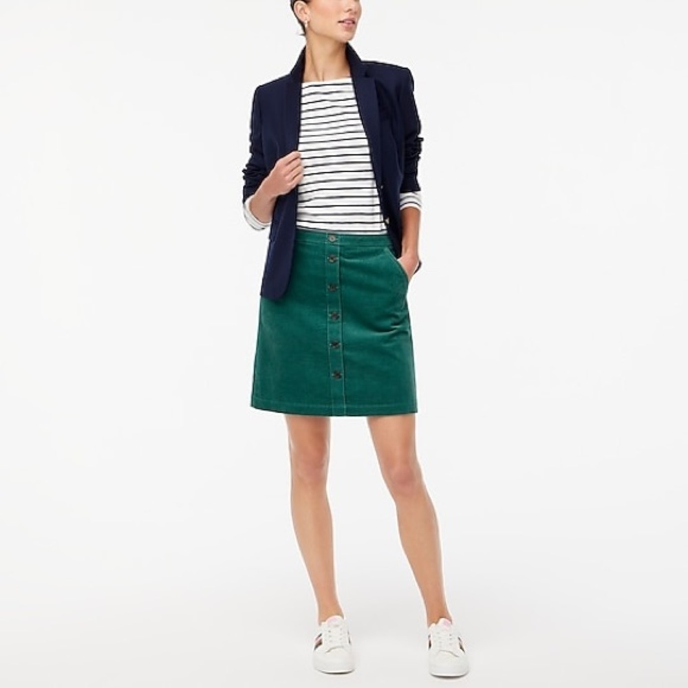 Jcrew Factory Corduroy Button-Front Mini Skirt It… - image 1
